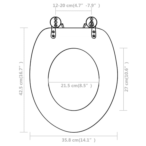 Vidaxl With Lids 2 Pcs Mdf White Toilet Seats