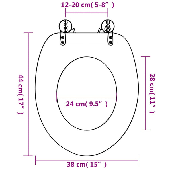With Lids 2 Pcs Mdf Star Toilet Seats