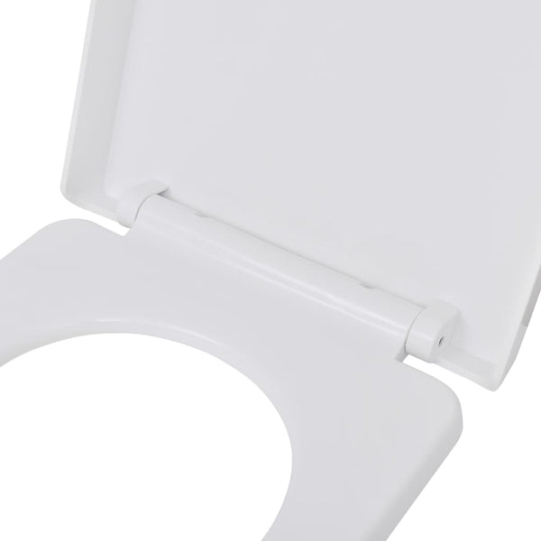 With Soft Close Lids 2 Pcs Plastic White Toilet Seats