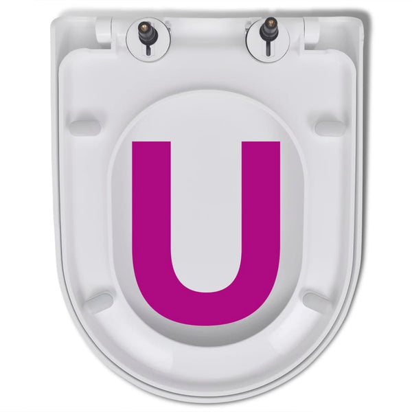 With Soft Close Lids 2 Pcs Plastic White Toilet Seats