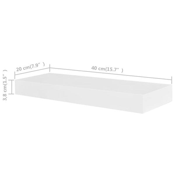 Wall Shelves 4 Pcs White 40 Cm Bookshelves