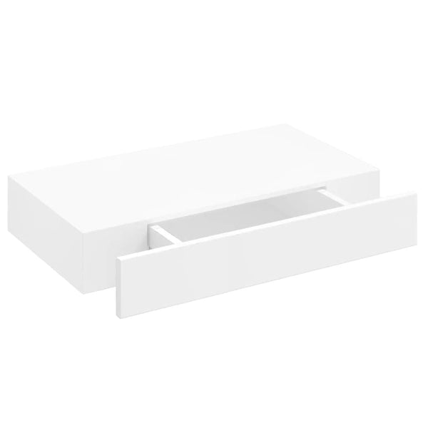 Vidaxl Floating With Drawers 2 Pcs White 48 Cm Wall Shelves