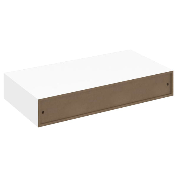 Vidaxl Floating With Drawers 2 Pcs White 48 Cm Wall Shelves