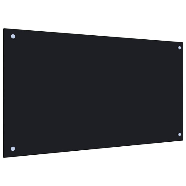 Kitchen Backsplash Black 90X50 Cm Tempered Glass Kitchen Splashbacks