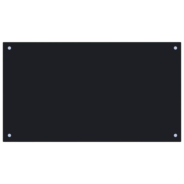 Kitchen Backsplash Black 90X50 Cm Tempered Glass Kitchen Splashbacks
