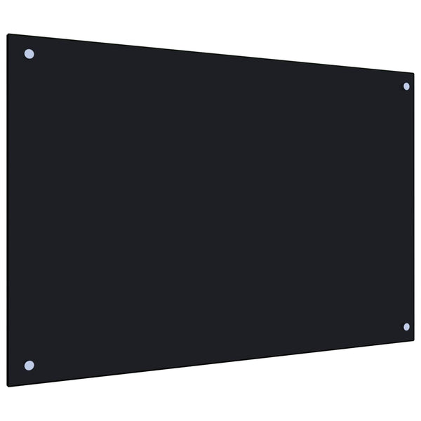 Kitchen Backsplash Black 90X60 Cm Tempered Glass Kitchen Splashbacks