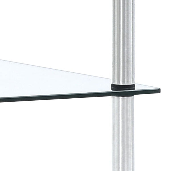 Vidaxl 5 Tier Shelf Transparent 40X40x130 Cm Tempered Glass Bookshelves