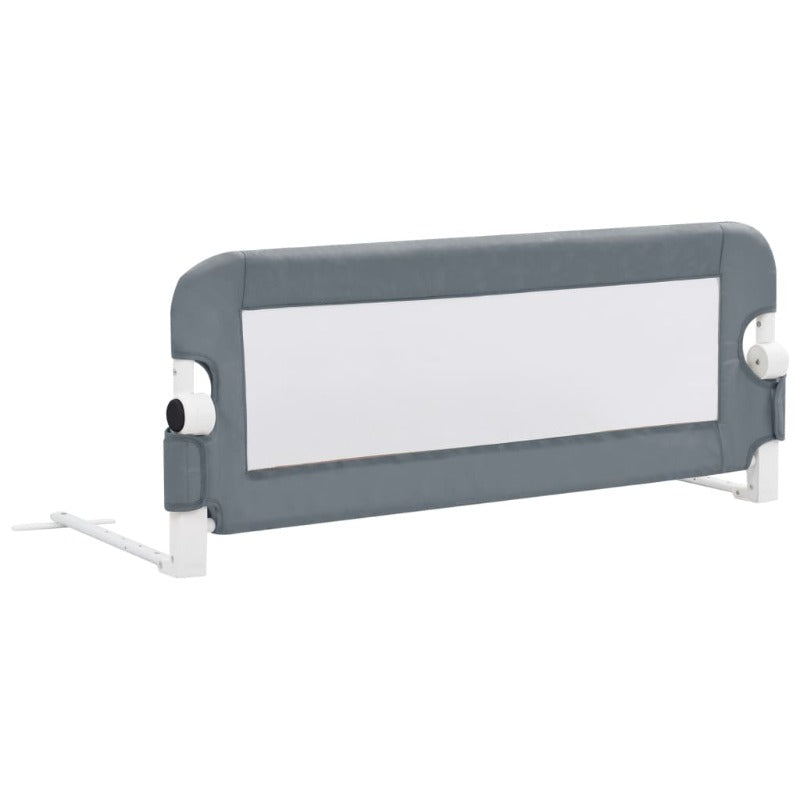 Toddler Safety Bed Rail Grey 102X42 Cm Polyester Edge & Corner Guards