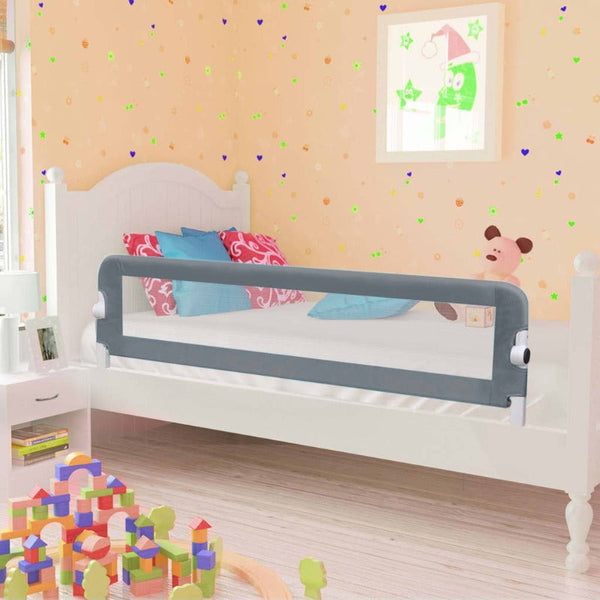Edge & Corner Guards Toddler Safety Bed Rail Grey 150X42 Cm Polyester