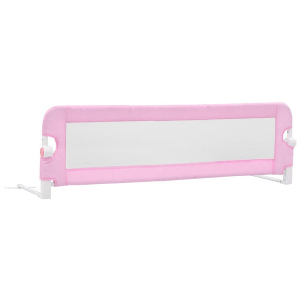 Toddler Safety Bed Rail Pink 120X42 Cm Polyester Edge & Corner Guards