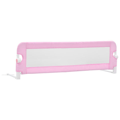 Toddler Safety Bed Rail Pink 120X42 Cm Polyester Edge & Corner Guards