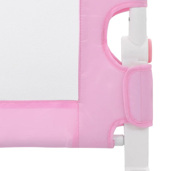 Toddler Safety Bed Rail Pink 120X42 Cm Polyester Edge & Corner Guards