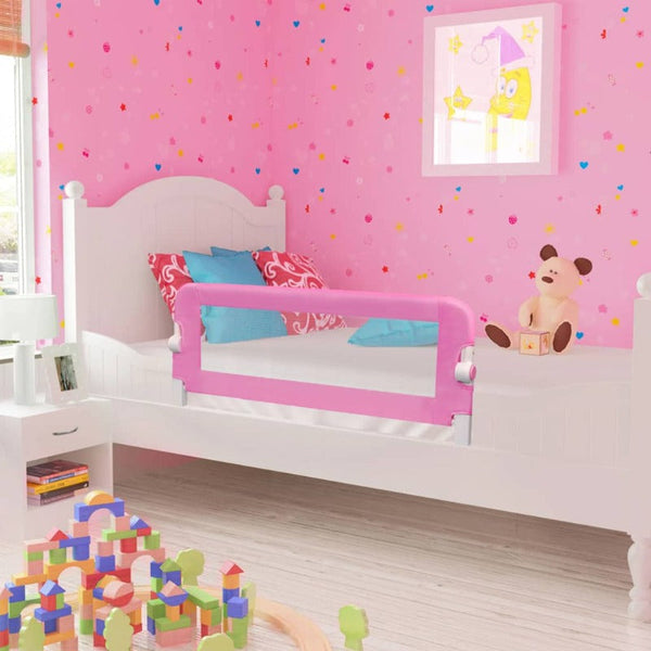 Edge & Corner Guards Toddler Safety Bed Rail Pink 120X42 Cm Polyester