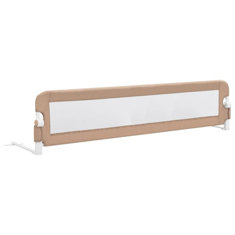 Toddler Safety Bed Rail Taupe 180X42 Cm Polyester Edge & Corner Guards
