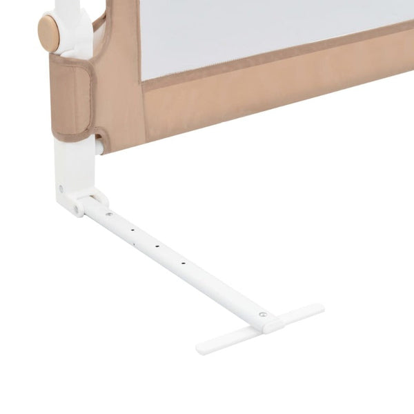 Toddler Safety Bed Rail Taupe 180X42 Cm Polyester Edge & Corner Guards