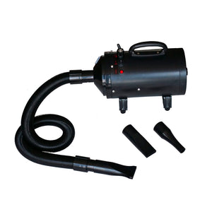 Dog Hair Dryer With 3 Nozzles Black 2400