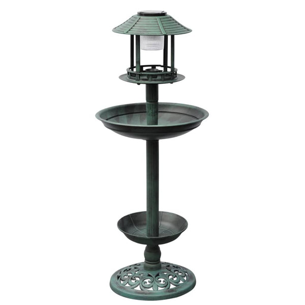 Bird Bath/ Feeder With Solar Light Bird Feeders