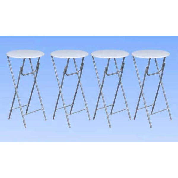 4 Pcs With Mdf Tabletop White Bar Tables