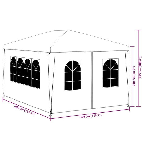 Vidaxl Party Tent 3X4 M Blue Play Tents