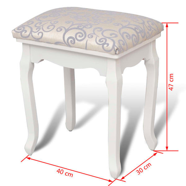 Cotton Polyester Dressing Stool With Cushion For Home Furniture Benches And Stools Benches Bar Stools