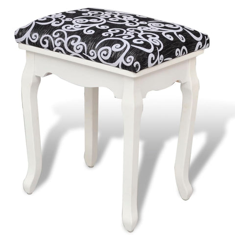 Dressing Stool Black Fabric Dressing Tables
