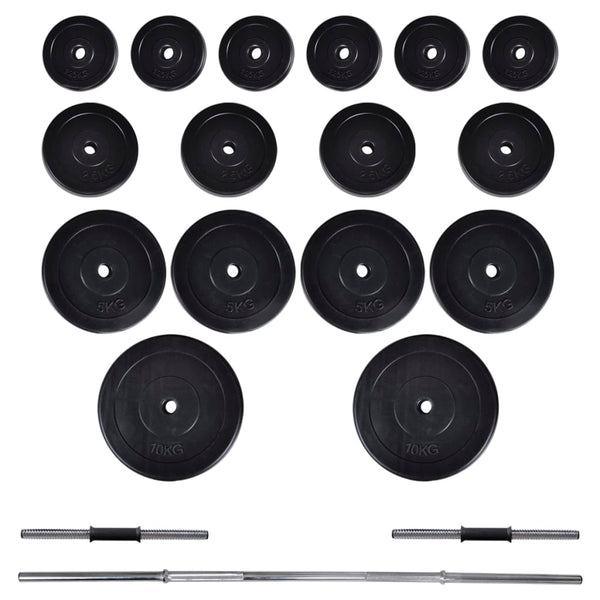 Barbell + 2 Dumbbell Set 60.5Kg Dumbbells