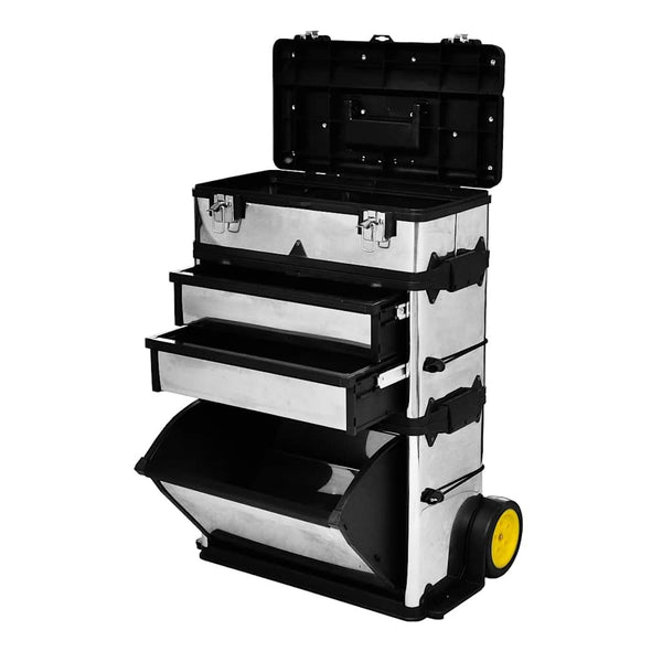 3 Part Rolling Tool Box With 2 Wheels Tool Boxes