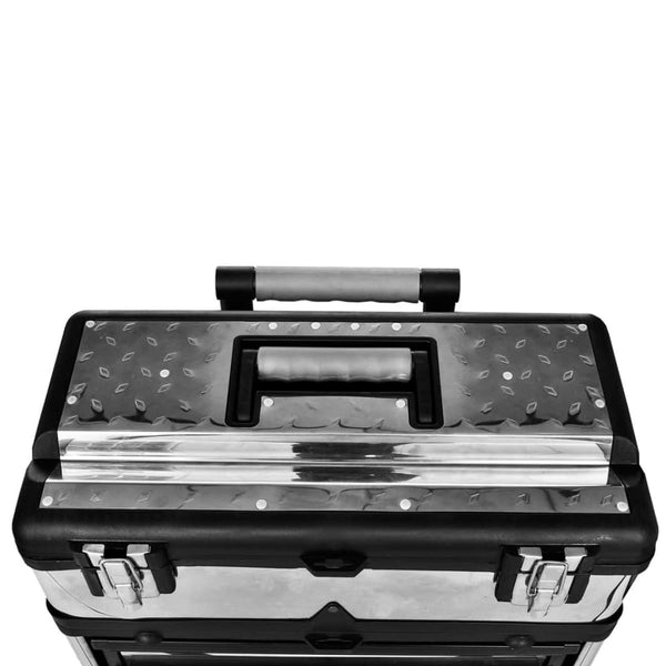 3-Part Rolling Tool Box With 2 Wheels