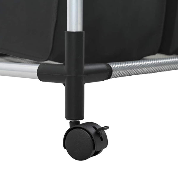 Steel Laundry Sorter With Four Removable Bags And Castors Baskets & Hampers Laundry Baskets & Hampers