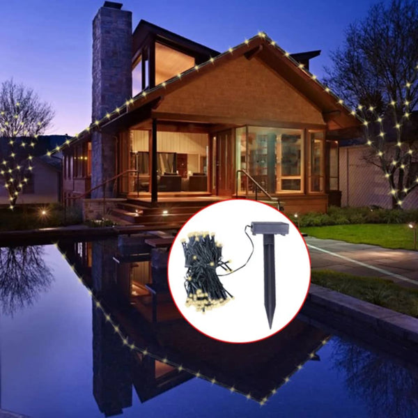 Led Solar String Lights Warm White Christmas Decoration Seasonal Decorations