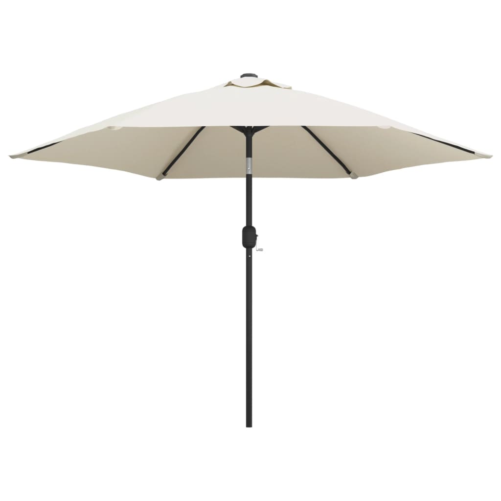 Vidaxl Garden Parasol Sand White 3M Steel Pole Patio Umbrellas