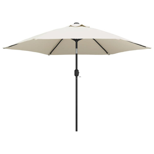 Vidaxl Garden Parasol Sand White 3M Steel Pole Patio Umbrellas
