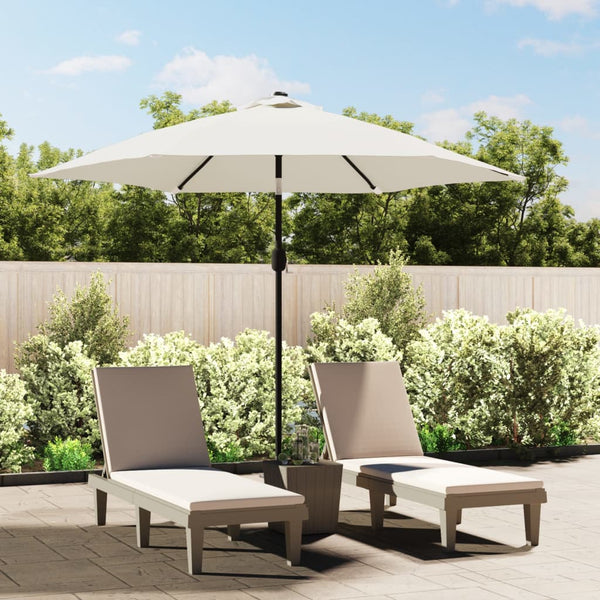 Vidaxl Garden Parasol Sand White 3M Steel Pole Patio Umbrellas
