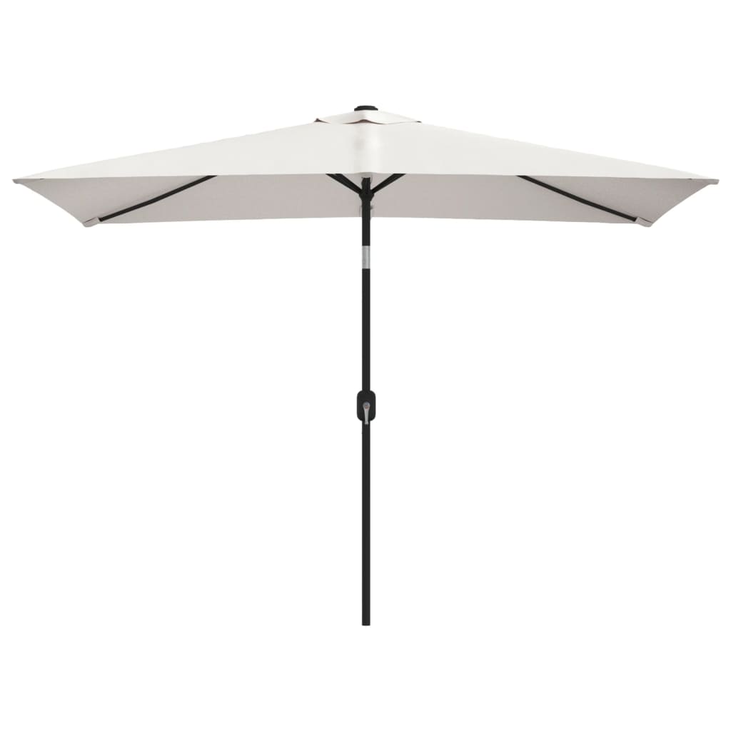 Parasol 200 X 300 Cm Sand White Rectangular Patio Umbrellas