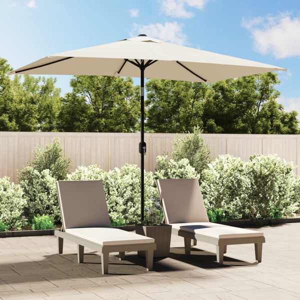 Parasol 200 X 300 Cm Sand White Rectangular Patio Umbrellas