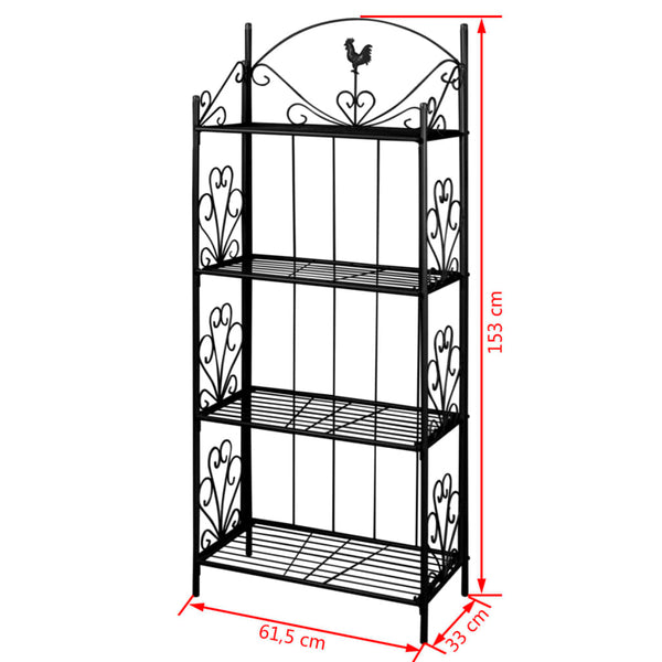 Vidaxl Plant Rack Square Black Other Plant Care & Accessories