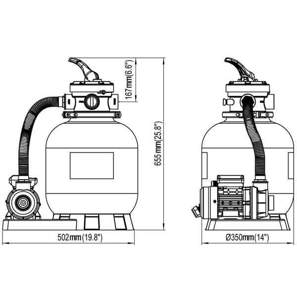 Vidaxl Sand Filter Pump 600 W 17000 L/H Pool Cleaners & Vacuums