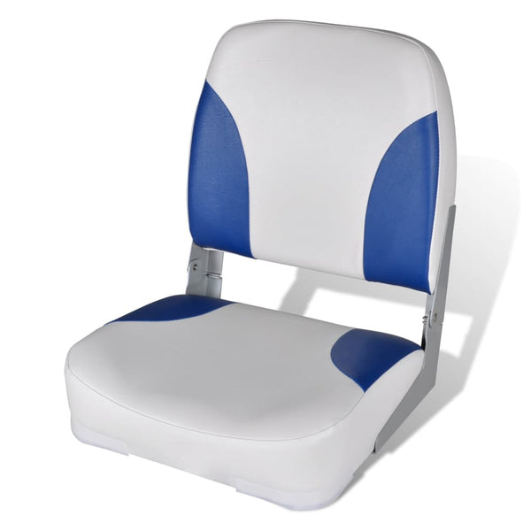 Boat Seat Foldable Backrest With Blue White Pillow 41 X 36 48 Cm Boat Seats