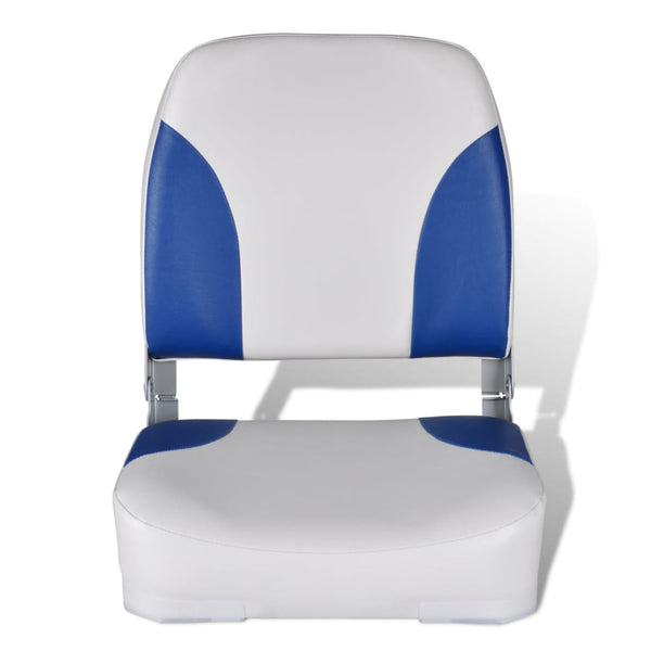 Boat Seat Foldable Backrest With Blue White Pillow 41 X 36 48 Cm Boat Seats