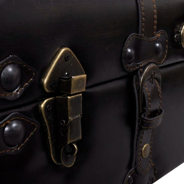 Long Storage Bench Brown Mdf And Leather Benches