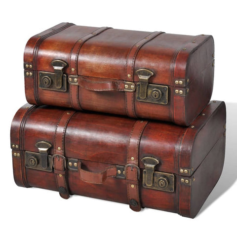 Treasure Chests 2 Pcs Brown Storage Boxes