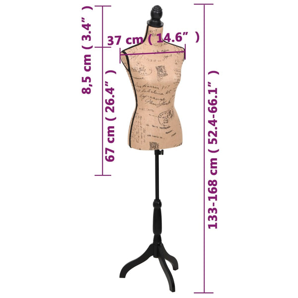 Ladies Bust Display Brown Black Jute Female Dressmakers Dummy Mannequin Mannequins