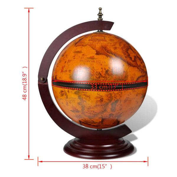 Racks Tabletop Globe Bar Wine Stand Eucalyptus Wood