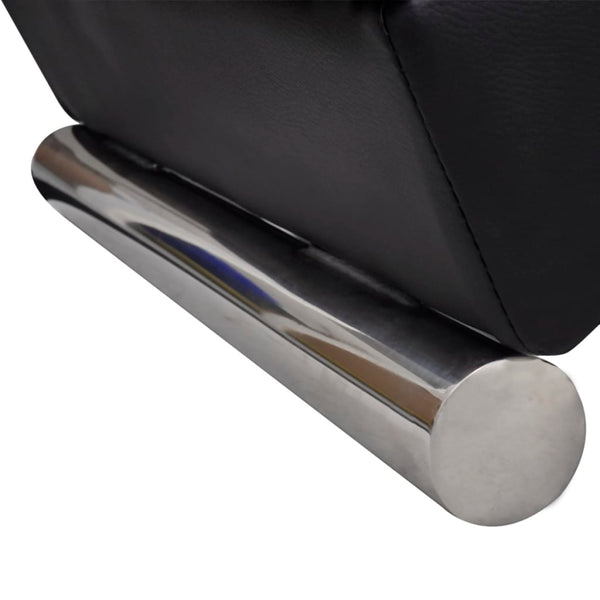 Chaise Longue Black Faux Leather Sofas Armchairs & Couches