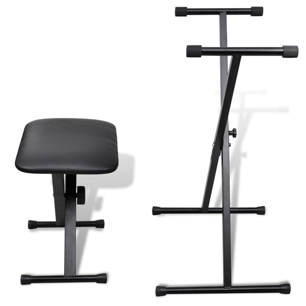 Keyboard Stands Adjustable Keyboard Stand And Stool Set