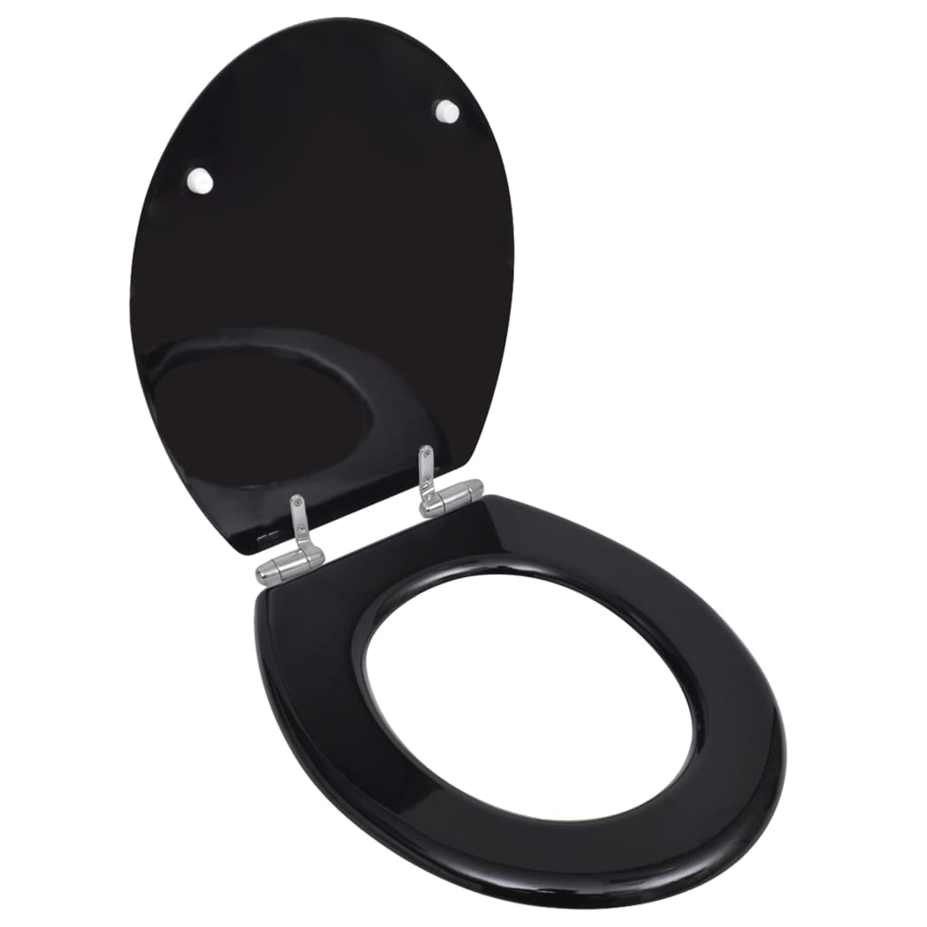 With Soft Close Lids Mdf Black Toilet Seats