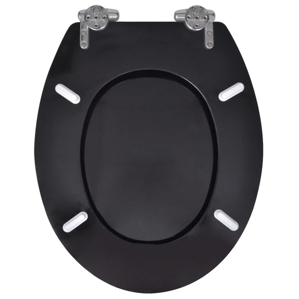 With Soft Close Lids Mdf Black Toilet Seats