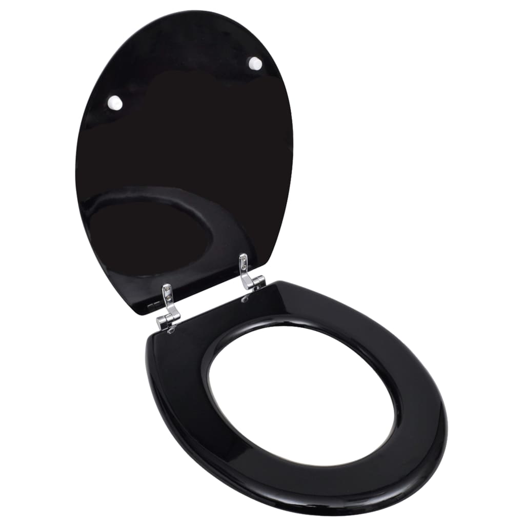 Vidaxl Wc Toilet Seat Mdf Lid Simple Design Black Toilet Seats