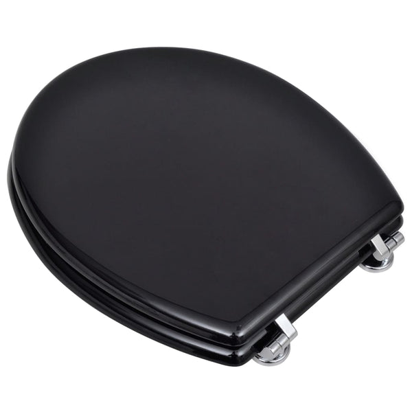 Vidaxl Wc Toilet Seat Mdf Lid Simple Design Black Toilet Seats