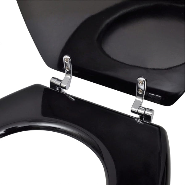 Vidaxl Wc Toilet Seat Mdf Lid Simple Design Black Toilet Seats